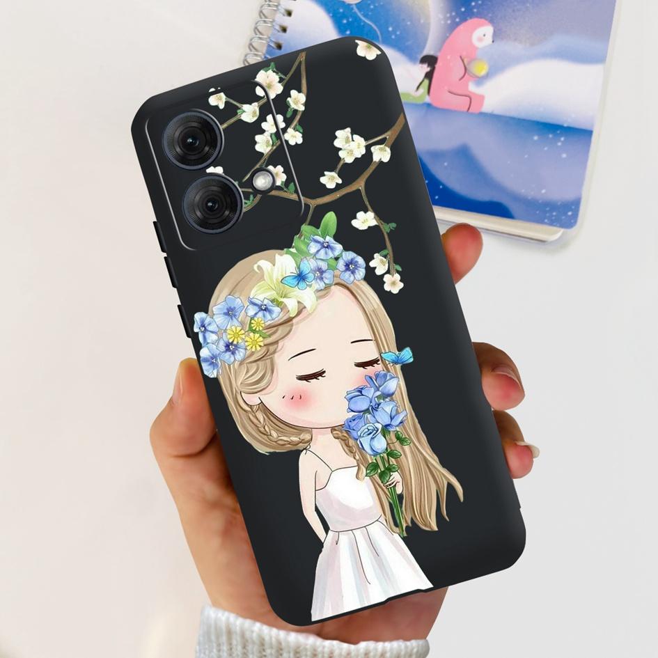 For Motorola Moto G84 5G Case 2023 New Stylish Butterfly Cat Slim Black Silicone Soft TPU Phone Cover For Moto G84 5G G 84 Coque
