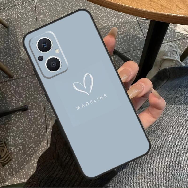 Персонализированный чехол пастельных тонов с именем для OPPO Reno 10 Pro 4 5 6 7 8 Lite 8T 4Z 5Z OPPO Find X5 Lite X2 X3 Neo X6 Pro