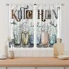Farmhouse Kitchen Drapes Country Style Rustic Style Fork Knife Retro Window Treatment For Kitchen Bedroom Cafe Living Room Home Dec