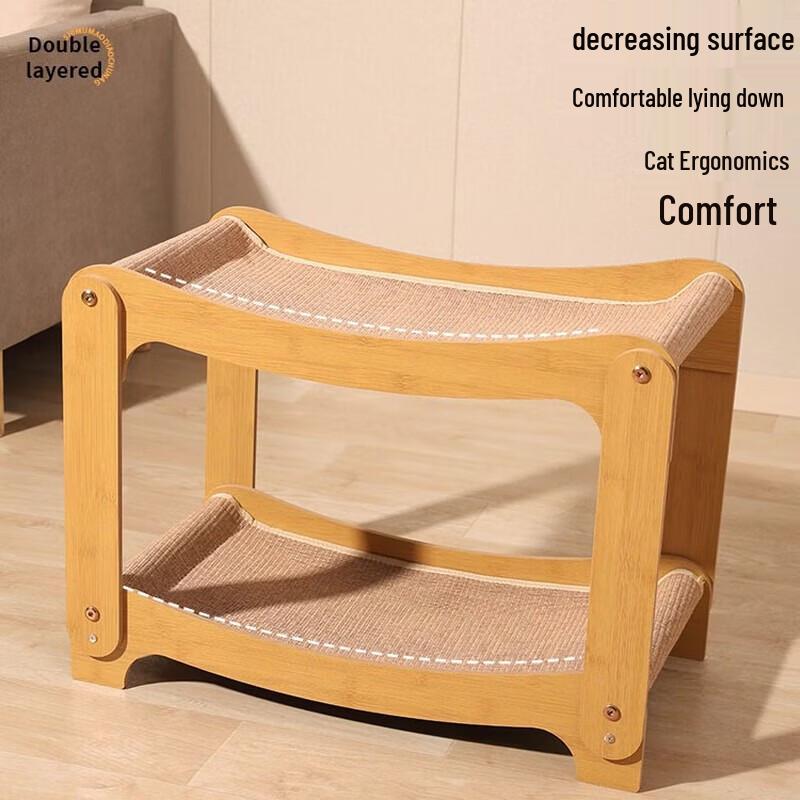 Sisal Cat Scratcher & Double Layer Cat Bed
