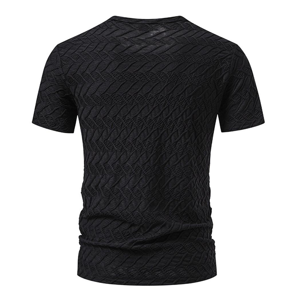 Men's Summer Fashion Round Neck Tops Casual Loose Short Sleeve T-shirt
