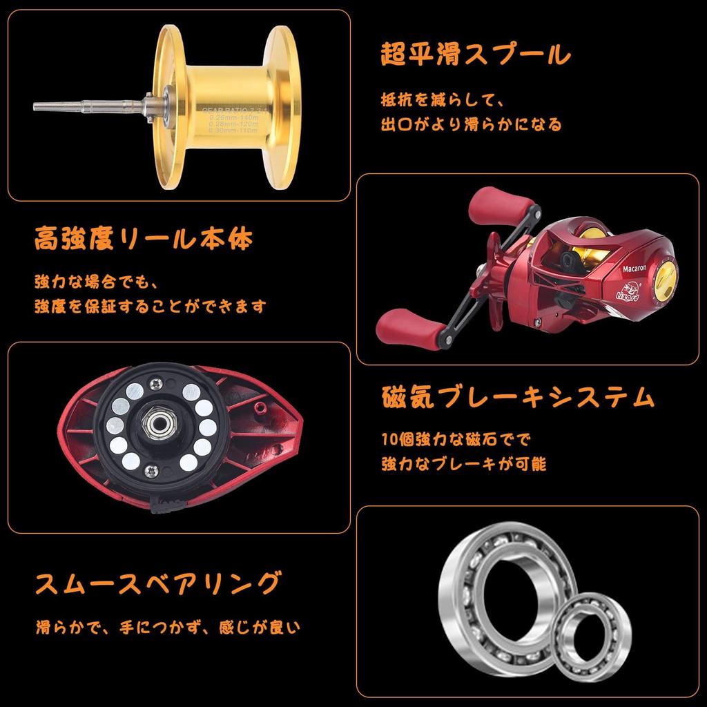 Катушка для приманки Рыболовная катушка с мелкой канавкой Катушка для приманки Finesse Катушка из алюминиевого сплава Сильный магнитный тормоз Ультралегкая морская рыбалка Пресноводная (Осталось