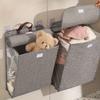 Wall-Mounted Foldable Hamper with Cover | Space-Saving Cloth Basket Suitable for Bathroom, Bedroom, Living Room