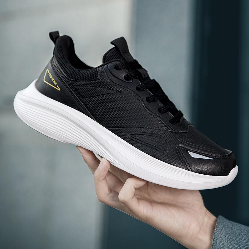 Кроссовки мужские кожаные высококачественные повседневные дышащие плоские нескользящие теннисные туфли для активного отдыха 2024 года модная обувь для ходьбы для мужчин