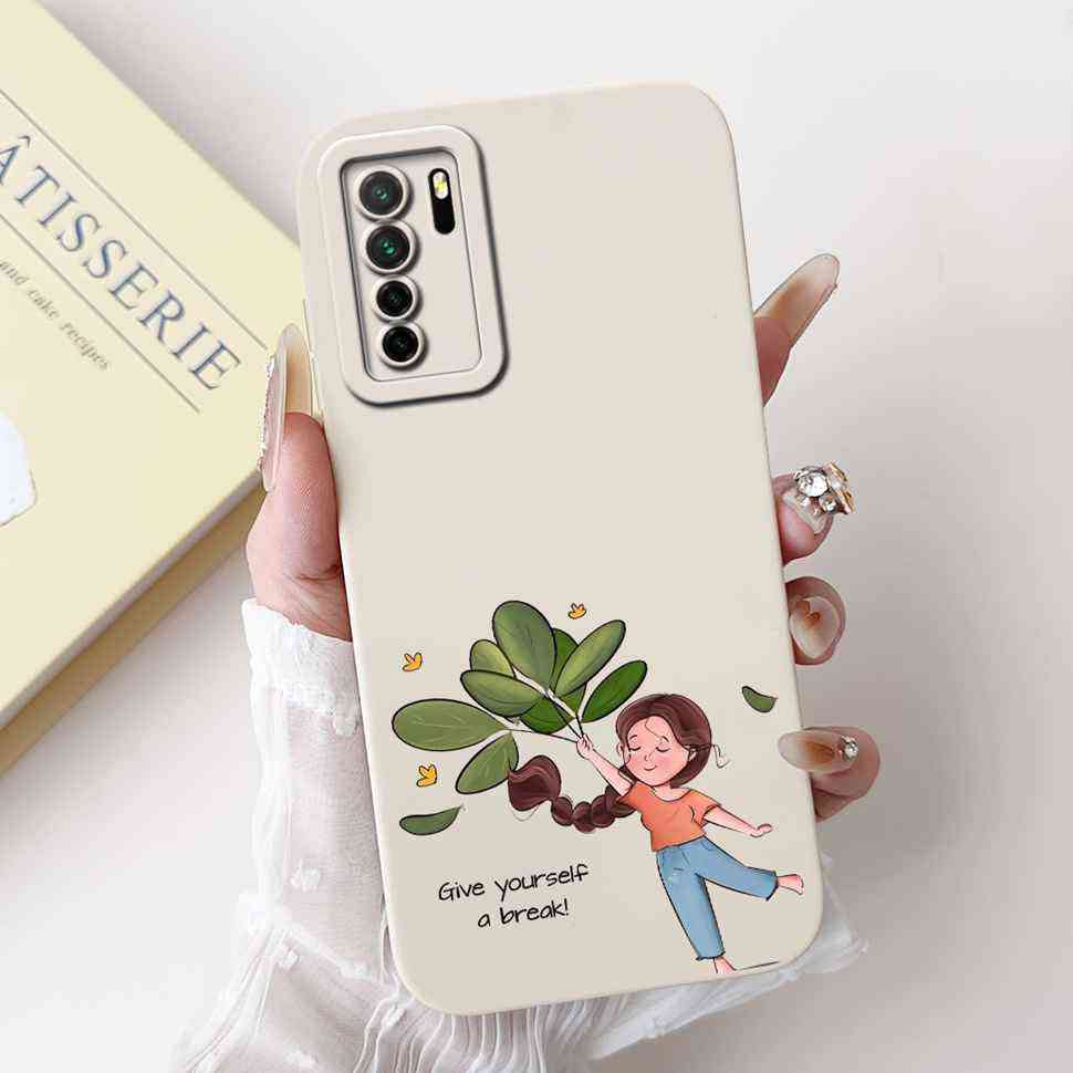 Для Huawei Nova 7 SE CDY-AN00 Мягкий Силиконовый Модный Чехол с Цветами Для Huawei Nova7 SE Nova 7se 6.5" Милый Мультяшный Защитный Бампер