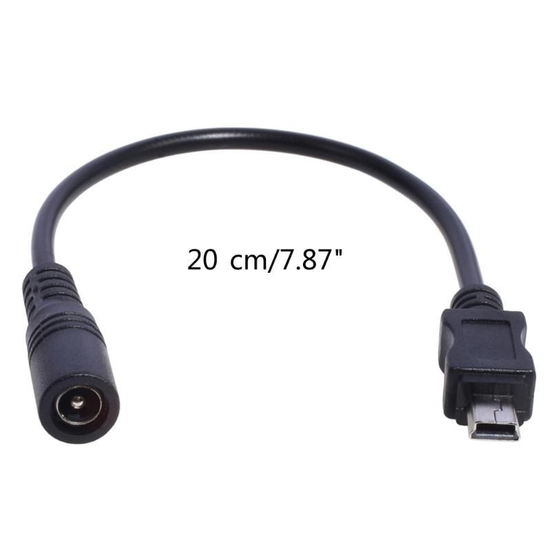Разъем питания DC 5.5x2.1мм гнездо на Mini USB штекер удлинительный кабель для зарядки адаптер (5,5x2,1 мм к Mini USB)