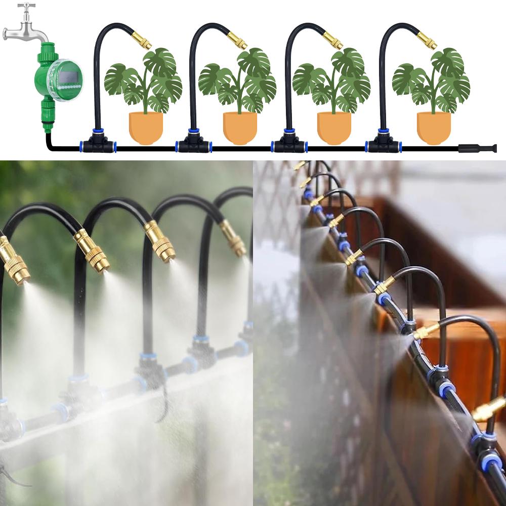 DIY Adjustable Spray Kit - Garden Irrigation Cooling Misting System