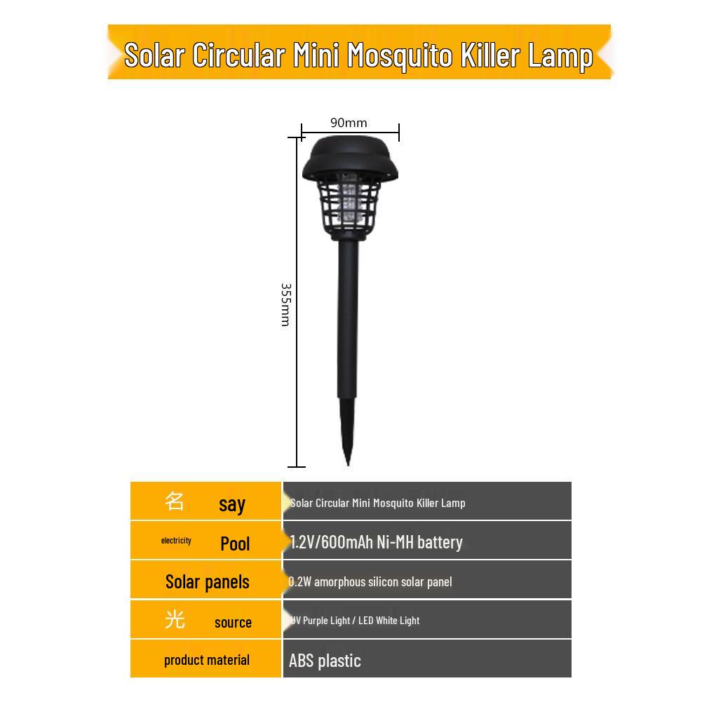 Waterproof Solar Electric Mosquito Killer Lamp for Outdoor Garden Use