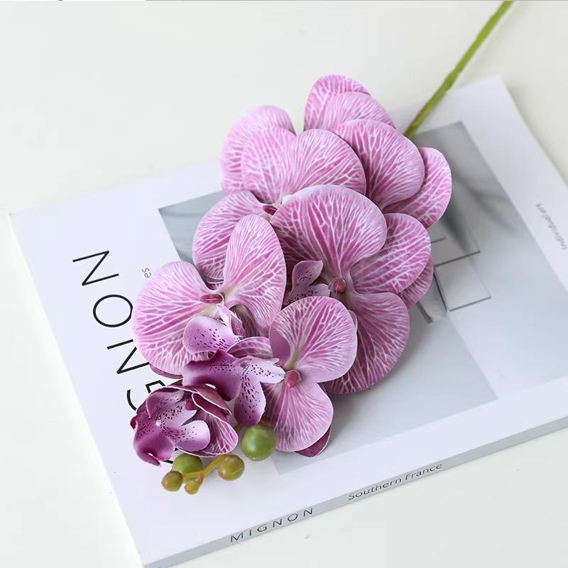 Artificial Phalaenopsis Orchid: Elegant Home Decor Faux Flower Arrangement for Living Room