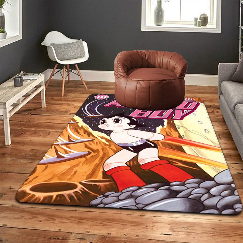 Astro Boy print Rug Floor Mat for Living Room or Bedroom Soft and Comfortable Carpet a Gift for Birthday and Holiday.