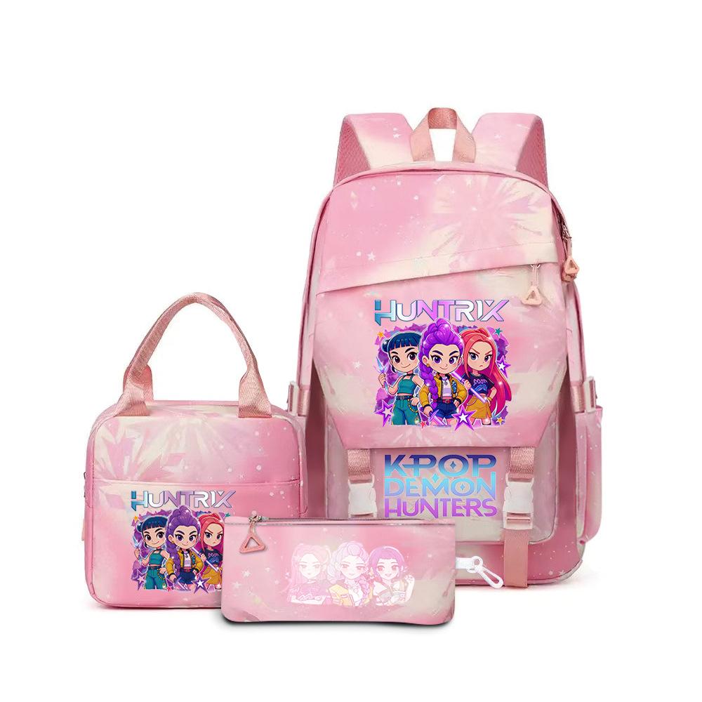 Kpop Witch Hunter Girl Group Primary School Students Print Children'S Backpack Schoolbag Three-Piece Schoolbag