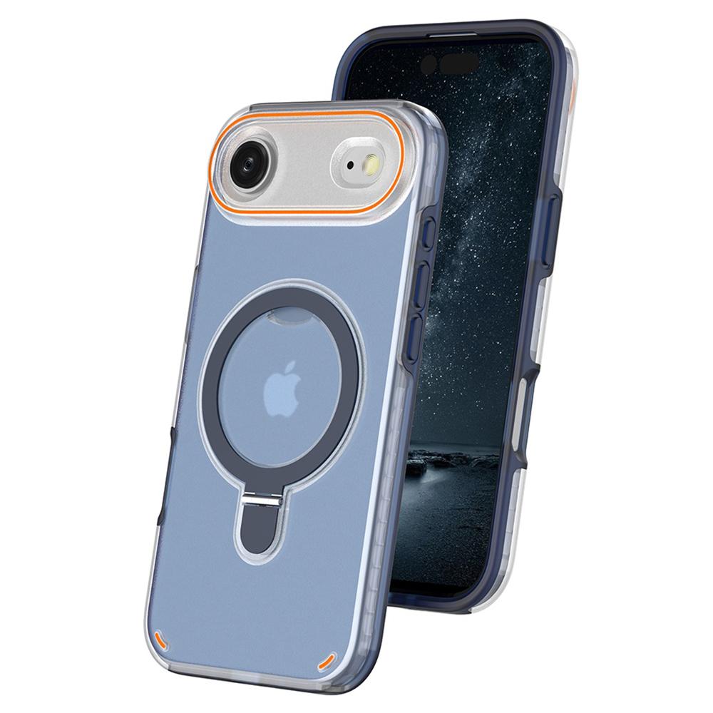 For iPhone Air Magnetic Case with Kickstand TPU + PC Shockproof Phone Cover