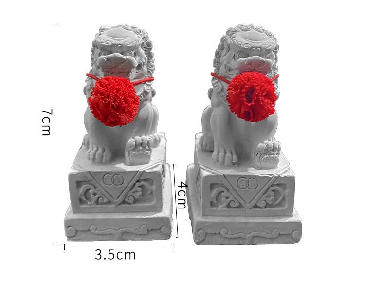 7см Каменный Лев Цемент Настольное Украшение Сторож Маленькое Украшение Льва
