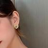 Sweet Heart Hollow Design Stud Earrings Romantic Graceful Bridal Wedding Jewelry Women’s Luxury Gold Color Accessories