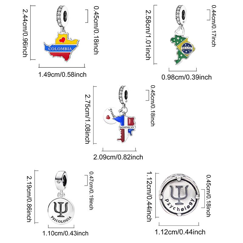 Медь Колумбия Разные страны Подвеска Шарм Подходит для браслетов Сделай сам Для женских высококачественных ювелирных изделий