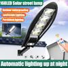 Модернизированный солнечный уличный фонарь 168LED, уличный водонепроницаемый светодиодный светильник для садового настенного светильника, встроенная солнечная лампа с регулируемым углом