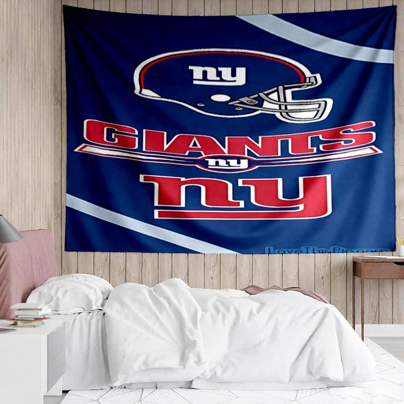 Гобелен с логотипом New York Giants для спальни, эстетичный гобелен для класса, настенное панно для гостиной, общежития, офиса, идеальный креативный подарок