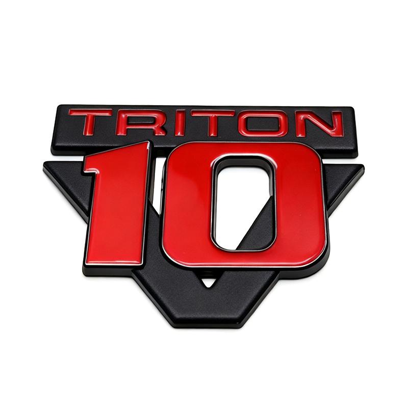 1X 3D Металлический Стайлинг Автомобиля V10 Triton Объем Двигателя Логотип Крыло Багажник Задняя Наклейка Эмблема Значок Стикер