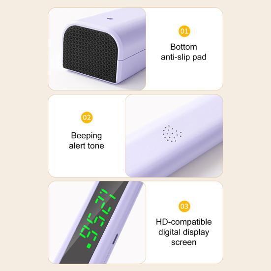 Детский альтиметр Портативный беспроводной электронный ростомер с LED-дисплеем Цифровой экран Бесконтактный инструмент для мониторинга роста детей