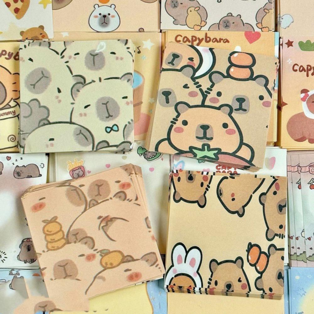 Декоративные бирки Capybara Note Paper Канцелярские принадлежности Cute Capybara Memo Pad Bookmark Marker