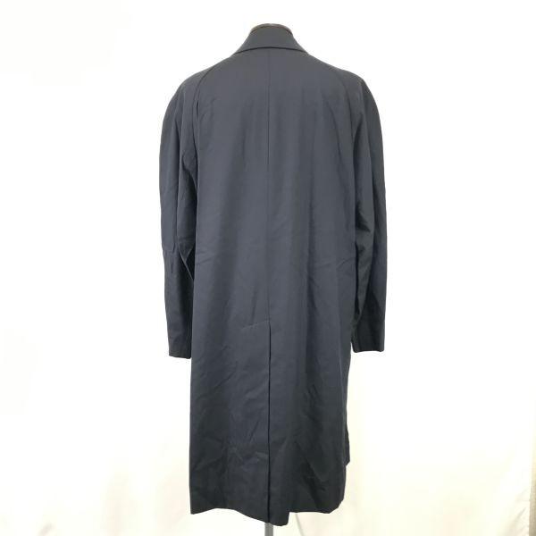 Lanvin Италия Смесь шелка и шерсти Пальто-стенка R48-45 L-XL Темно-синий(ИСПОЛЬЗОВАЛ)