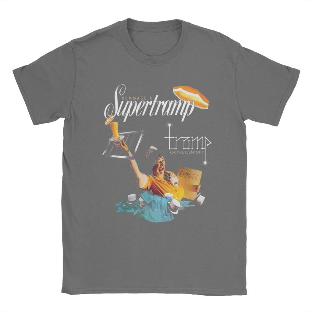 Футболка Music Supertramp для мужчин, забавные футболки с коротким рукавом и круглым вырезом, 100% хлопок, 4XL 5XL, одежда