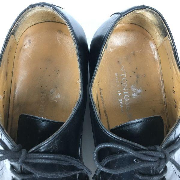 Vintage Made in Spain ANTONIO RUFU Medallion Wholecut Business Shoes Black Size 39 (24.5) Men's(USED)