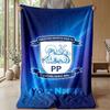 Preston North End Custom Name Text Flannel Blanket Soccer Logo Personalized Fleece Throw Blanket Special Gift For Sofa Bedroom Home