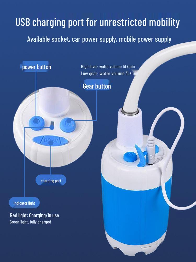 Портативный уличный самовсасывающий душевой насосный комплект для кемпинга