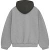 Fear of God Essentials Худи из флиса с нейлоном Темно-серый Овсяный/Чернильный Мужские Топы Серый 202SP244313F