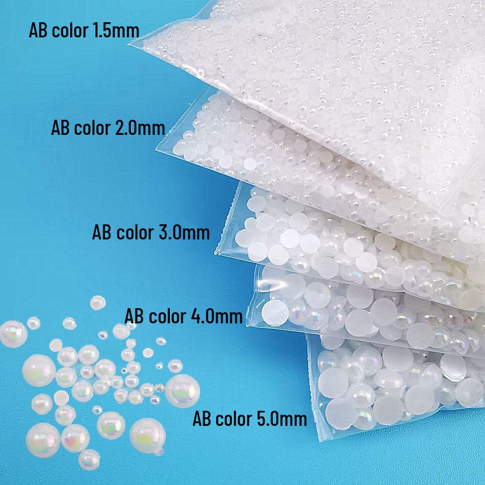 Multi-functional Mermaid Pearl Stickers for Nail Art, Bridal Makeup, and Slime Crafting.