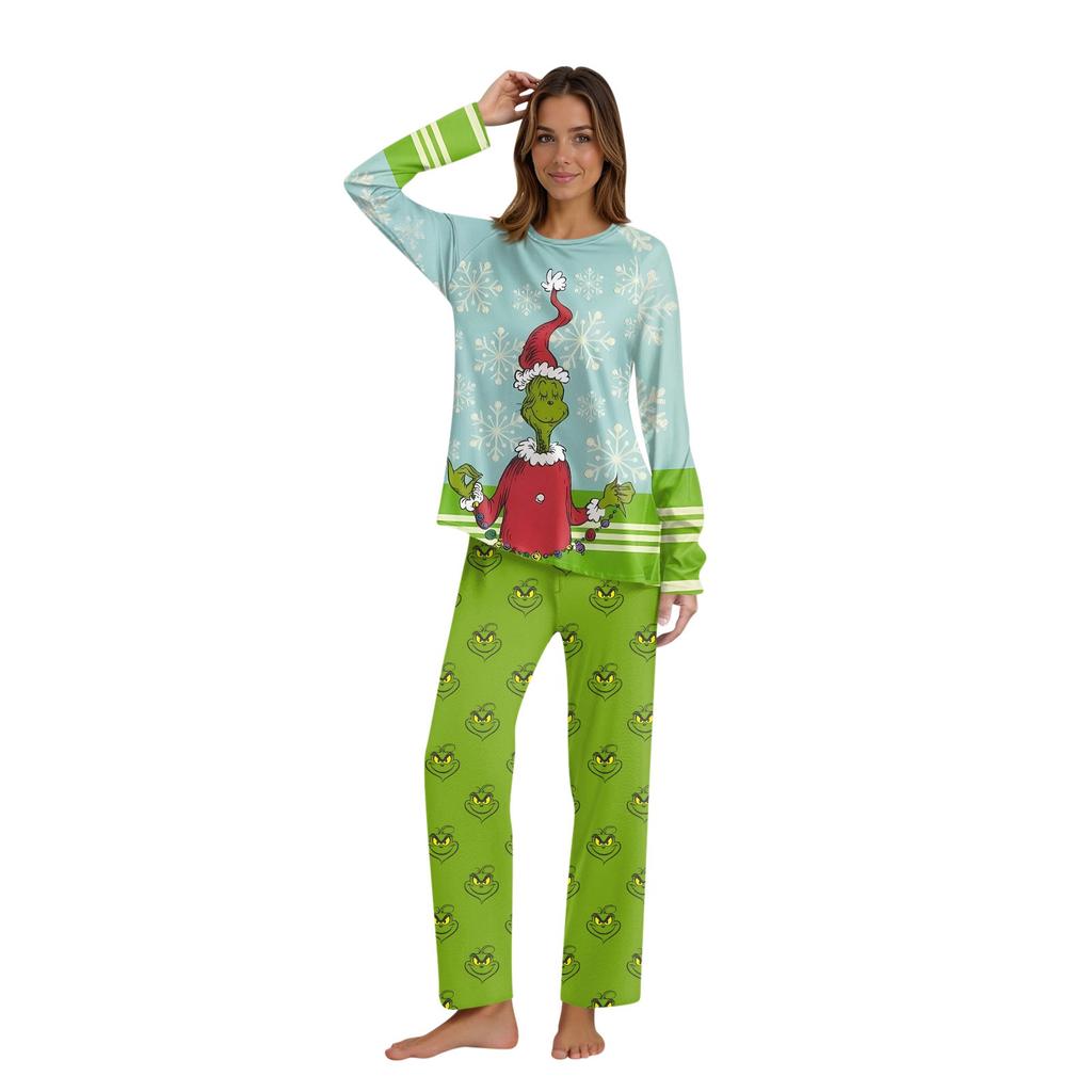 Комплект из топа и брюк с рождественскими принтами для всей семьи Одинаковые комплекты для всей семьи