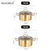 1PCS Stainless Steel Double-Ear Small Hot Pot Thickened 16/18cm Instant Noodle Pot Soup Pot Induction Cooker Gas Stove Universal