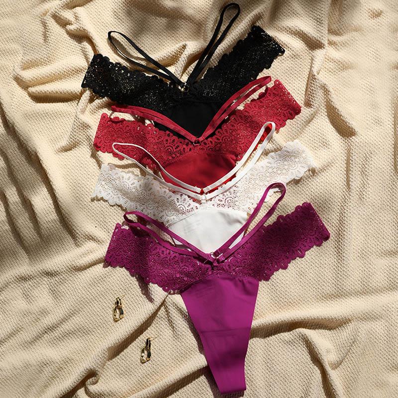 Women Sexy Lingerie G String Lace Panties Femal Low-waist Cross Bandage Seamless Temptation Underwear Comfort Intimate