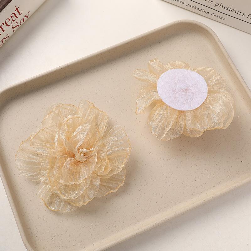 Elegant Fabric Flower Organza Flower Organza Material Flower Shape Diy Accessories Multicolor Jewelry Accessories Wedding