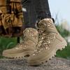 New Large Size Combat Boots Camouflage Cloth Middle Help Wear-resistant Tactical Boots Outdoor Sports Hiking Shoes Hiking Military Boots