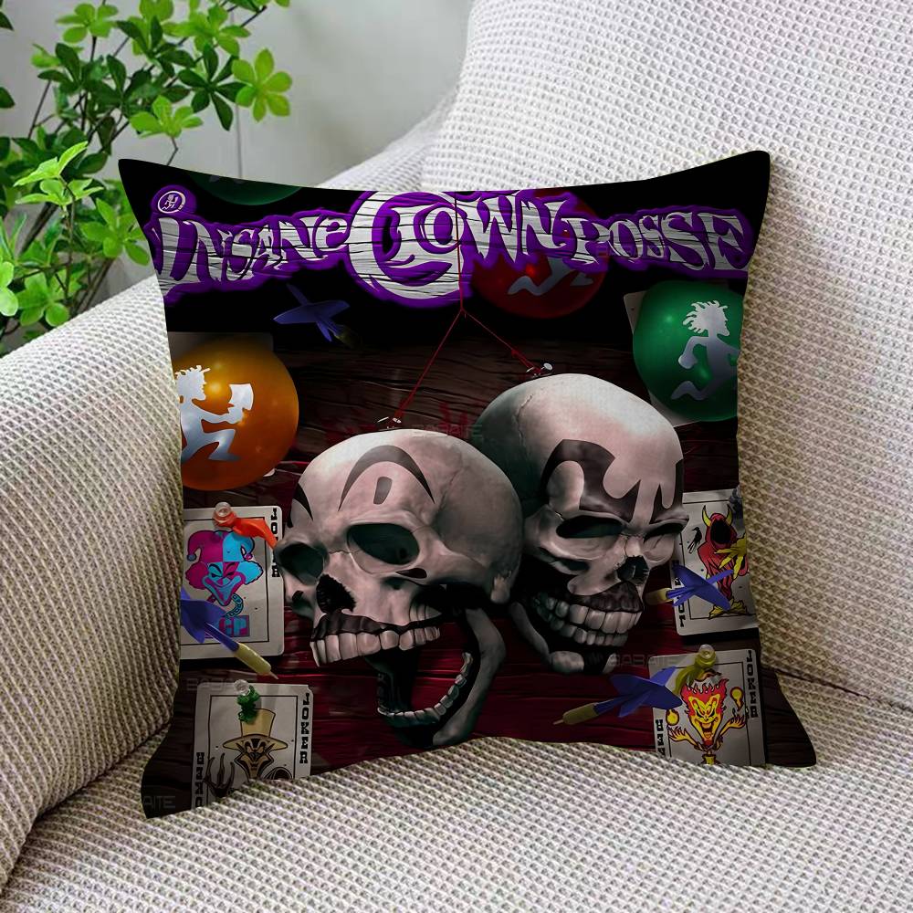 I-Insane Clown Posse American Rock Band Pillow Gift Home Office Decoration Bedroom Sofa Car Cushion Cover Case 45X45
