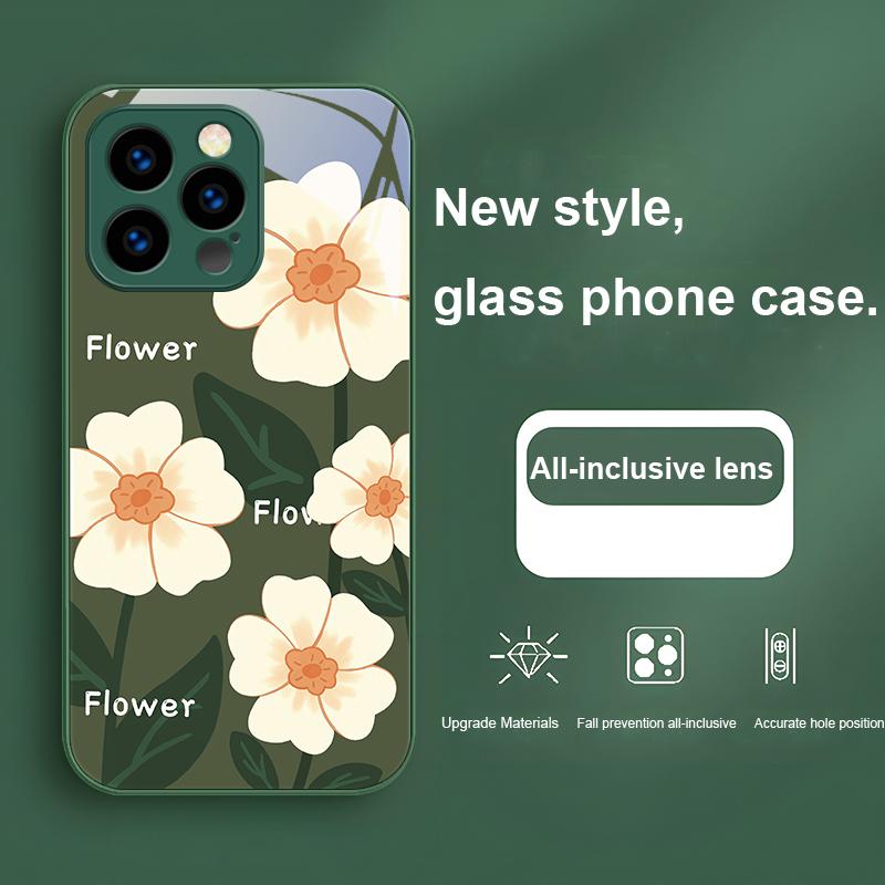 Цветущая весна Для IPhone 16 Pro Max 15 Plus 14 Pro 13 12 Mini 11 Pro Max X XS 7 8 Plus 2022 Чехол для телефона из закаленного стекла