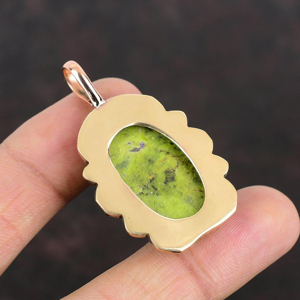 Stichtite Pendant Copper Pendant Handmade Antique Jewelry Original Gemstone Pendant Beautiful Copper Jewelry Elegant Pendant Engagement Gift