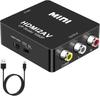 Pkouocry HDMI To AV 1080P Analog Audio for and Includes Charging Black Converter, Support, Conversion, Output, TVs, PS3, PS4, PS5, PC, Blu-ray