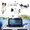Seimeinoki Cute Cat Car Set of Interior Dashboard Different Cat High Temperature Rearview Mirror Interior Animal Mini Mascots Decorations, 4,