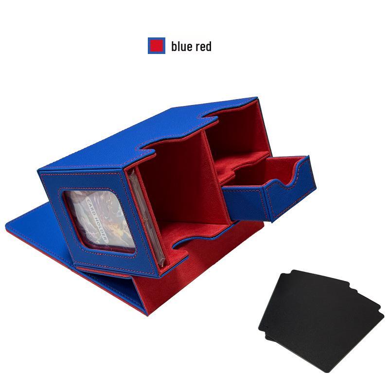 Коробка для хранения игровых карт с двумя отделениями для 160+ карт в двойных протекторах - подходит для колод Werewolf, Pokemon TCG, Ultraman