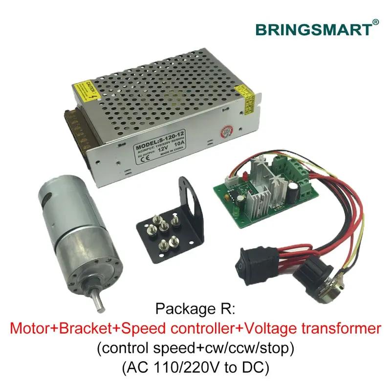 BringSmart Wholesale JGB37-550 Mini Reverse Motor 12V DC High Torque Electronic Motor Reductor 12v Gear Motor