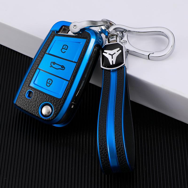 Для Volkswagen VW Golf 7 MK7 Tiguan MK2 Для Seat Ateca Leon FR lbiza Skoda Octavia Kodiaq Чехол-брелок Защитный чехол для ключа