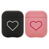 Защитный чехол Пыленепроницаемый жесткий роскошный матовый Love Heart Bluetooth-совместимые наушники с защитой от падения ПК Защитный чехол для AirPods 1/2