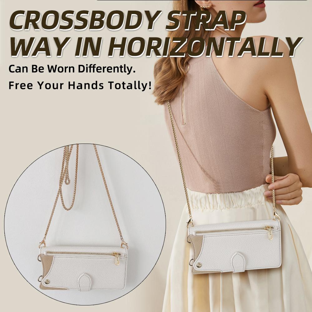 Кожаный чехол-кошелек с подставкой для Samsung Galaxy A17 5G, стиль «неправильный хвост» с цепочкой