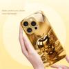 Роскошный Хрусталь С Узором Яблока Металлическая Краска Стеклянный Чехол Для Телефона Для iPhone 11 12 13 14 15 16 17 Pro Max 15 Plus 17Air 16E Чехол