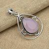Красивый розовый халцедон из стерлингового серебра 925 пробы, ювелирные изделия ручной работы