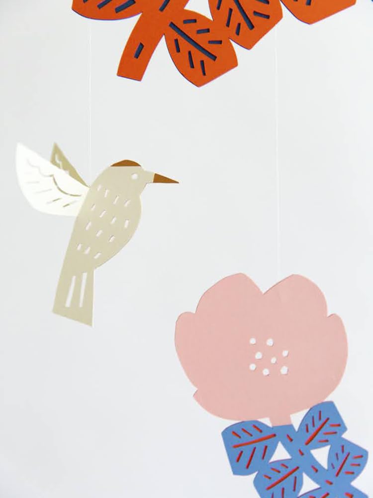 Mobile "Flowers and Hummingbird" Adult Interior W30cm x H53cm Mobile Brand Born in Japan