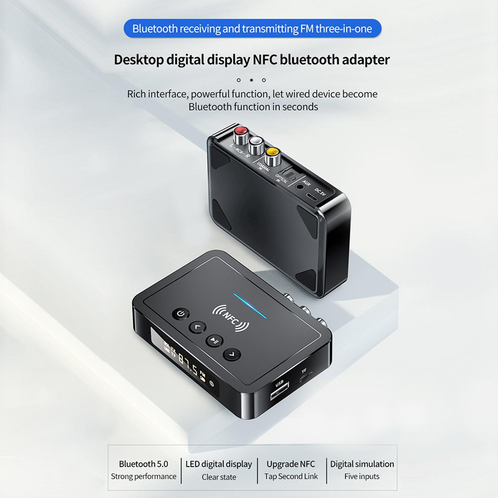 Bluetooth приемник передатчик 3,5 мм AUX/RCA/USB U диск/TF вход пульт дистанционного управления универсальный Bluetooth 5.4 цифровой адаптер M6